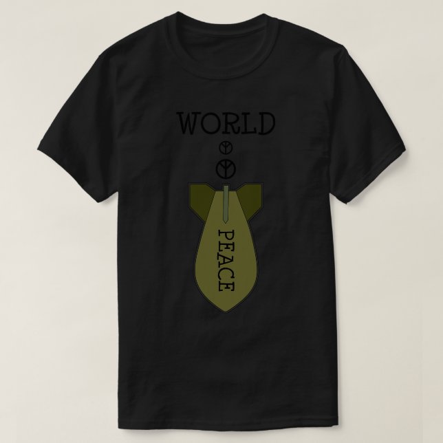 Världsfredskrig T Shirt (Design framsida)