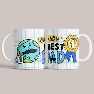 Världsgåvan av den bästa Pappa-Mugg-dagen för Far Kaffemugg