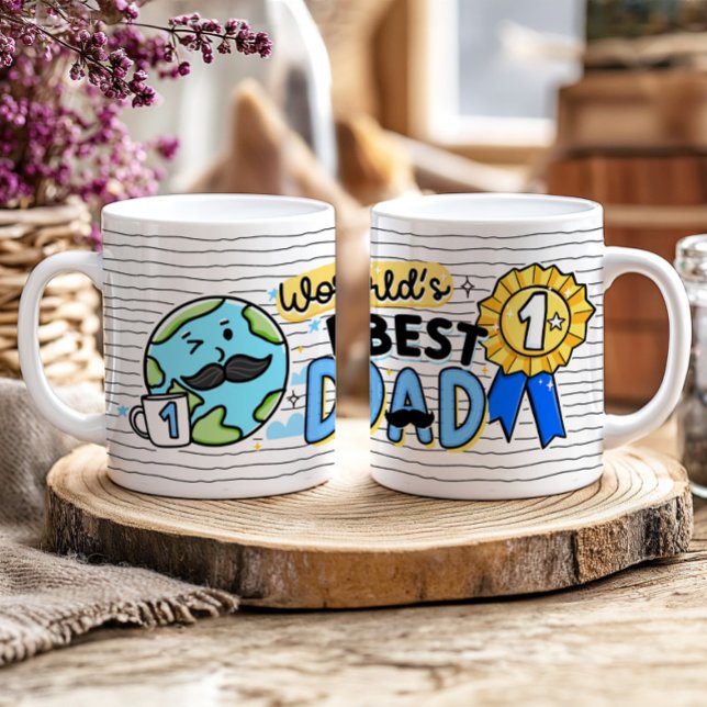 Världsgåvan av den bästa Pappa-Mugg-dagen för Far Kaffemugg (Skapare uppladdad)