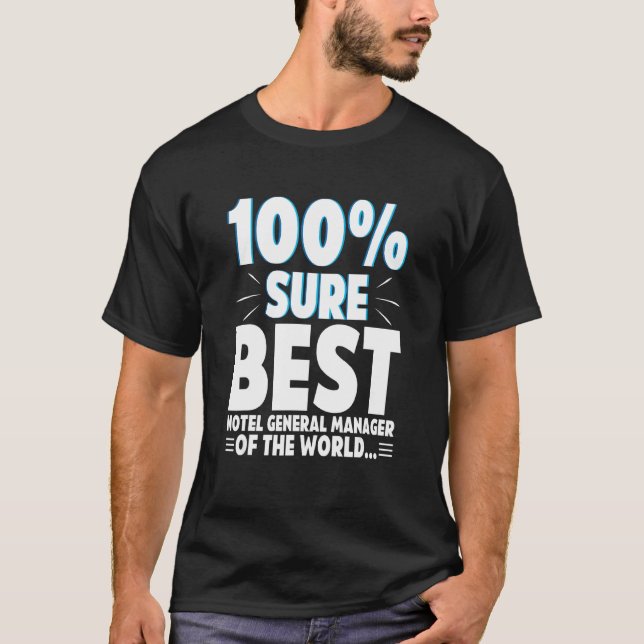 Världsgenerationens bästa hotellchef t shirt (Framsida)