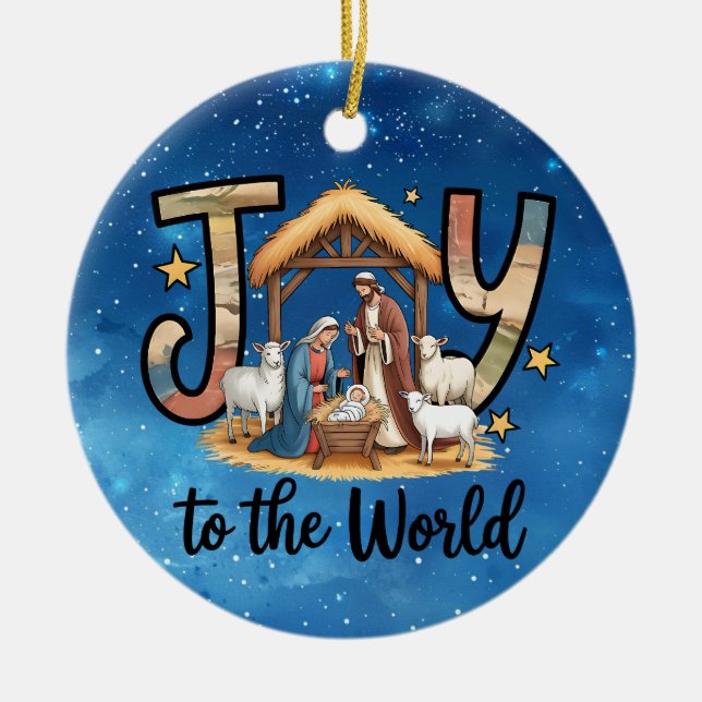 Världsglädjeornament Julgransprydnad Keramik (Framsidan)