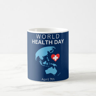 Världshälsodagen i april 7:e kaffemugg