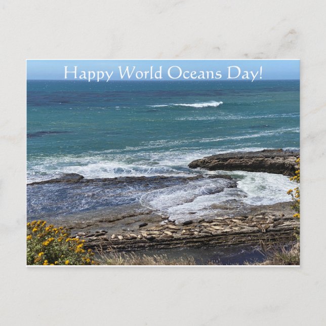 Världshälsodagen i lycklig! vykort (Framsida)