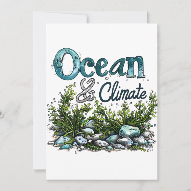 Världshälsodagen - oceanens och klimatmärkets dag inbjudningar (Framsida)