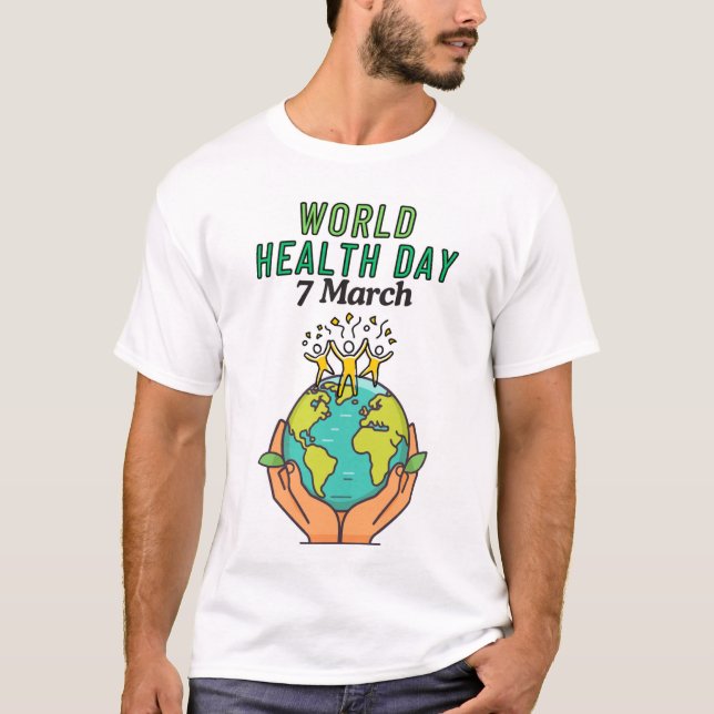 Världshälsodagens PNG-symbol för T-Shirts. T Shirt (Framsida)