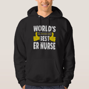 Världshälsoorganisationen "Bäste ER Nurse Job Titl Hoodie