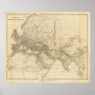 Världshälsoorganisationen Hemisphere Karta Poster