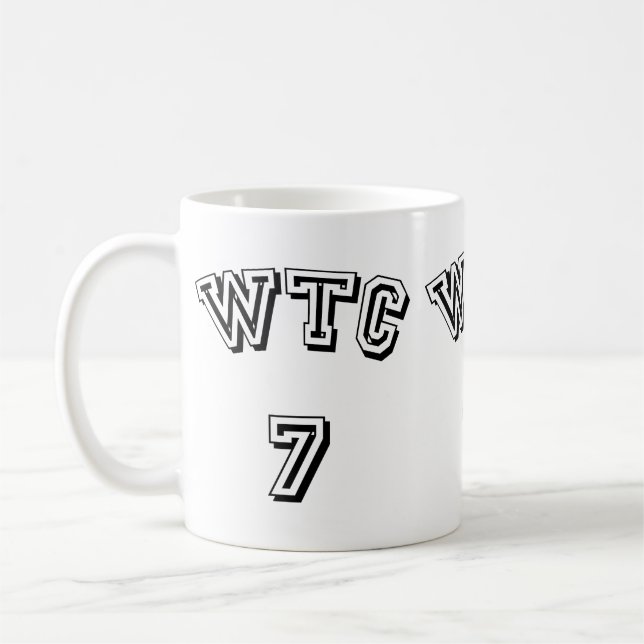 Världshandel centrerar bygga WTC 7 Kaffemugg (Vänster)