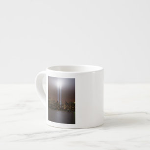 Världshandel centrerar tribute i ljust i New York Espressomugg
