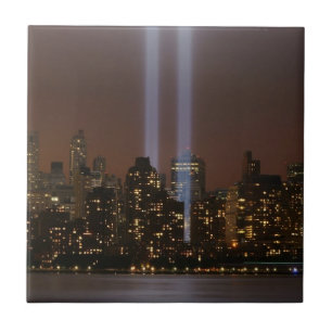 Världshandel centrerar tribute i ljust i New York Kakelplatta