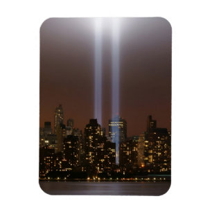 Världshandel centrerar tribute i ljust i New York Magnet