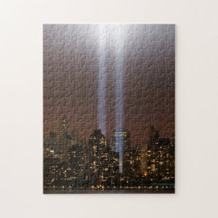 Världshandel centrerar tribute i ljust i New York Pussel