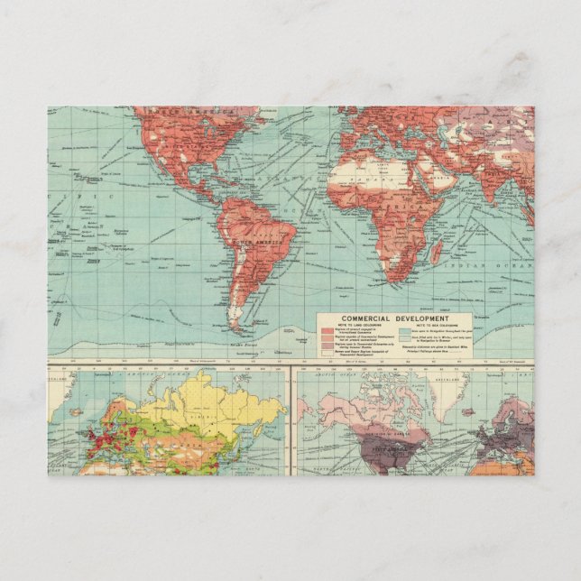 Världshandeln Karta Vykort (Framsida)