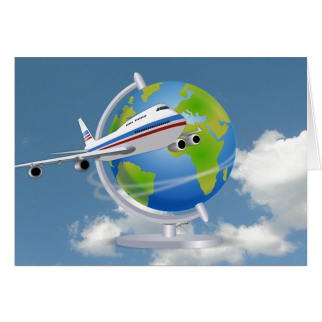 Världshandelsresande Hälsningskort (Framsidan Horizontal)