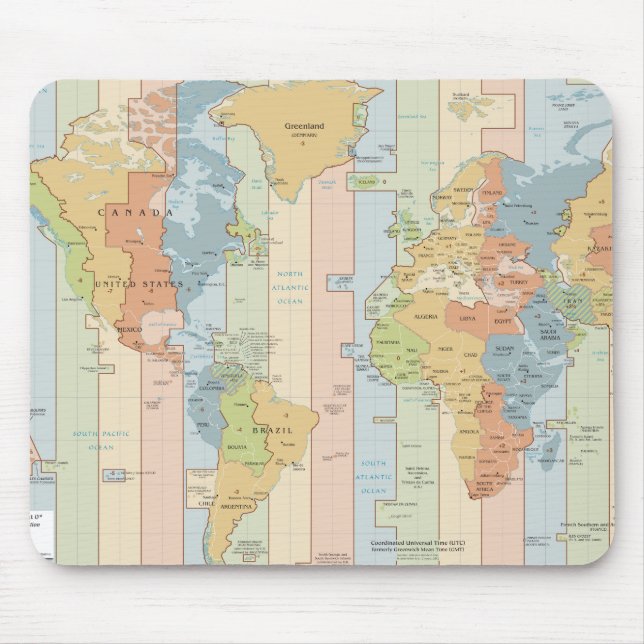 Världshandelsresanden Time zonplanerar av Europa Musmatta (Framsidan)