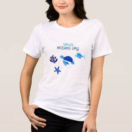 Världshavsdagen Enhetsregnbågsvåg Kvinnors T-Shirt