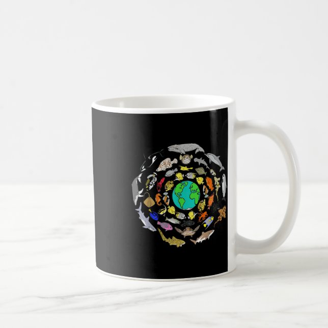 Världshavsdagen havsliv Miljö Earth Day  Kaffemugg (Höger)