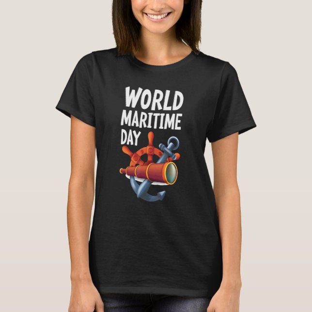 Världshavsdagen IMO T Shirt (Framsida)