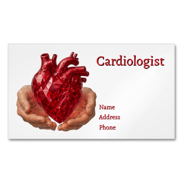 Världshjärtdagen Magnetiska Visitkort (Framsida)