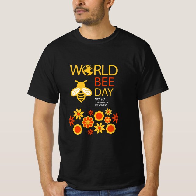Världshonungsdagen den 20 maj t shirt (Framsida)