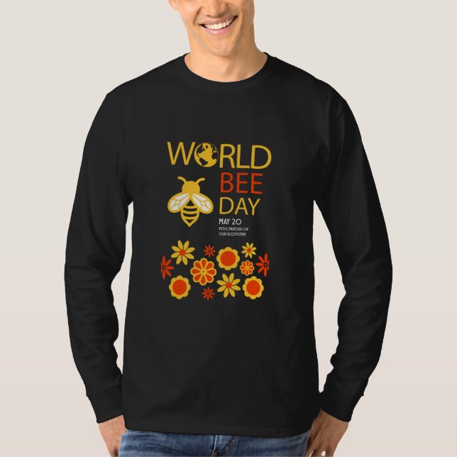 Världshonungsdagen den 20 maj t shirt (Framsida)
