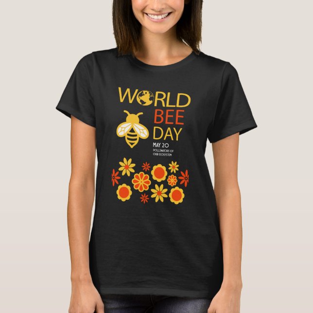 Världshonungsdagen den 20 maj t shirt (Framsida)