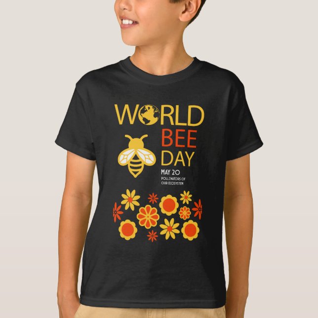 Världshonungsdagen den 20 maj t shirt (Framsida)