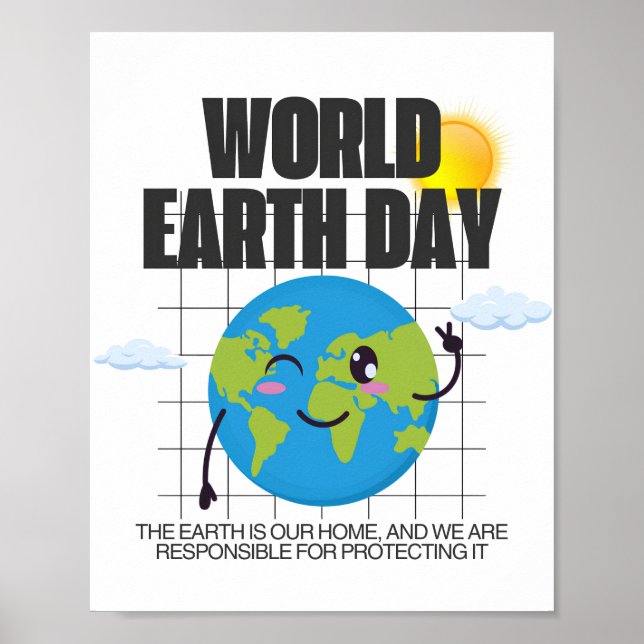 Världsjorddagen - 22 april | Skydda vår planet Poster (Framsidan)