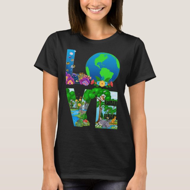 Världsjorddagen i kärlek 2023, Planet Environmenta T Shirt (Framsida)