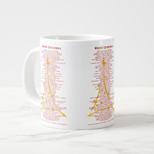 Världsjul/olika språk jumbo mugg