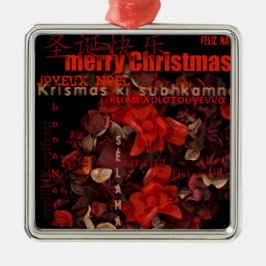 Världsjulafton Feliz Navidad Joyeux Noel Ornament