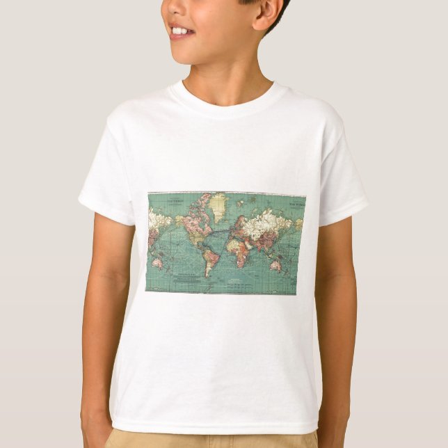 Världskarta 1919 tee shirt (Framsida)