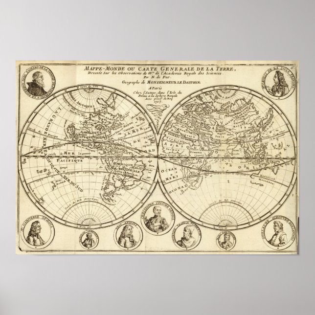 Världskarta 4 poster (Framsidan)