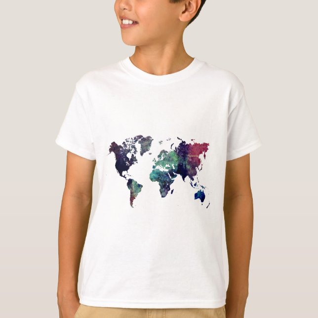 världskarta 6 tee shirt (Framsida)
