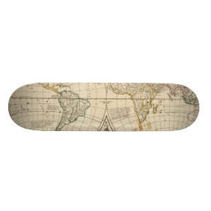 Världskarta 8 mini skateboard bräda 18,5 cm