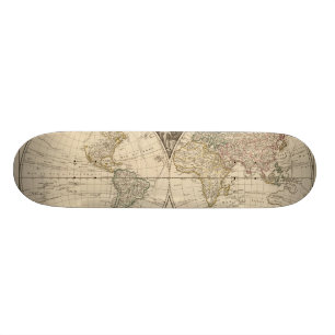 Världskarta 9 mini skateboard bräda 18,7 cm