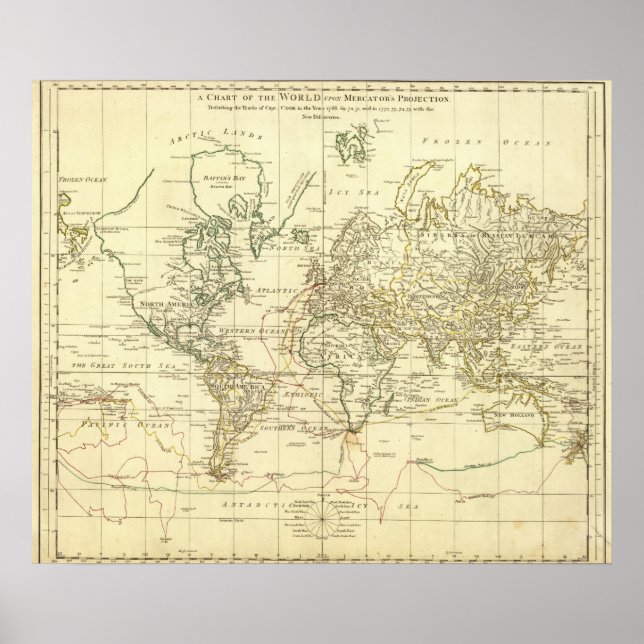 Världskarta 9 poster (Framsidan)