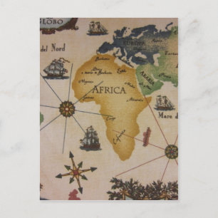 Världskarta - Afrika Vykort