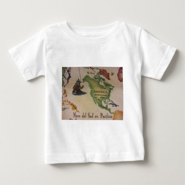 Världskarta - Amerika T-shirt (Framsida)