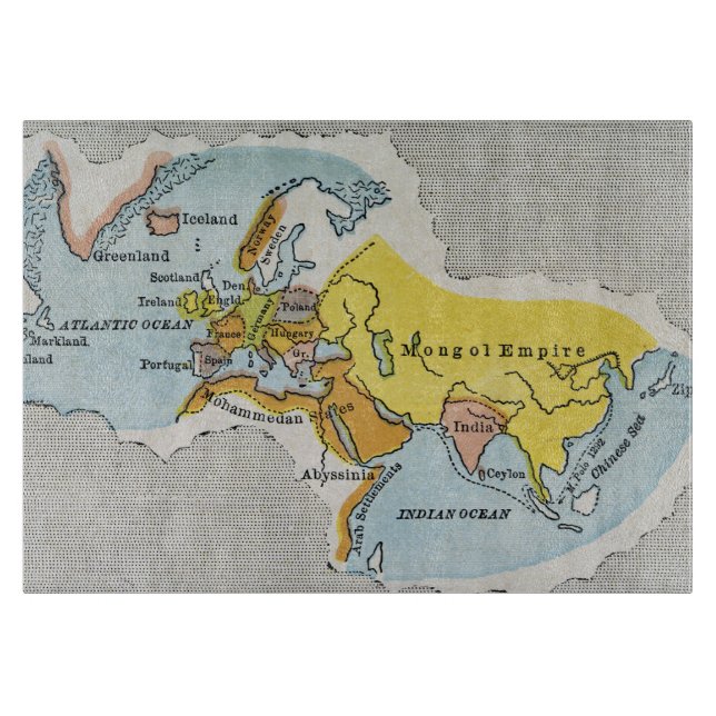 VÄRLDSKARTA, c1300. (Framsidan)