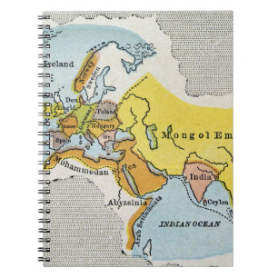 VÄRLDSKARTA, c1300. Anteckningsbok Med Spiral