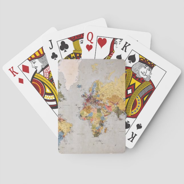 världskarta casinokort (Baksidan)