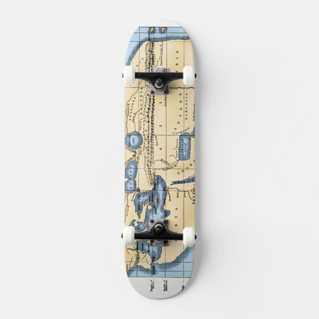 VÄRLDSKARTA: ERATOSTHENES OLD SCHOOL SKATEBOARD BRÄDA 21,6 CM (Framsida)