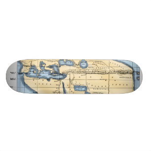 VÄRLDSKARTA: ERATOSTHENES OLD SCHOOL SKATEBOARD BRÄDA 21,6 CM