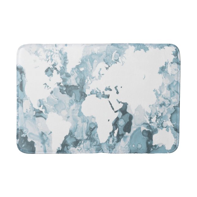 Världskarta för design 103 badrumsmatta (Framsidan)