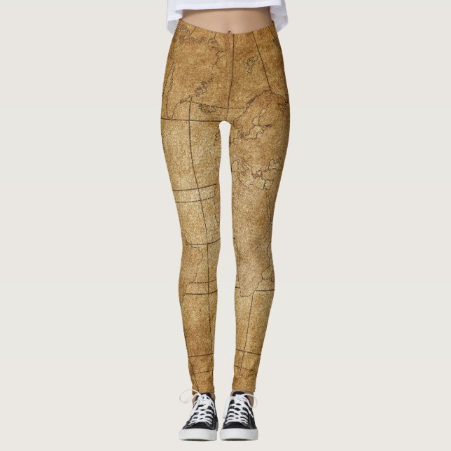 Världskarta: Global Exploration Guide Leggings (Framsida)