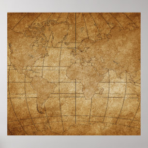 Världskarta: Global Exploration Guide Poster
