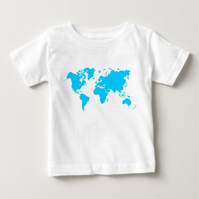 Världskarta - Himlar Blue T-shirt (Framsida)