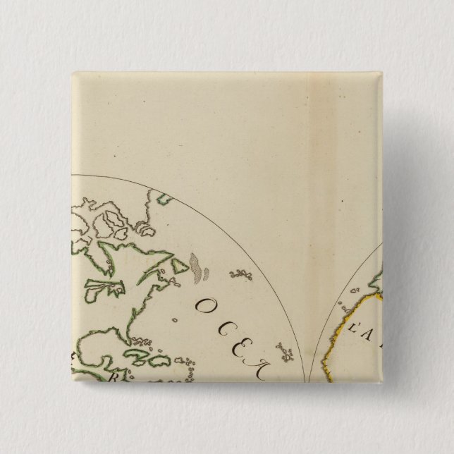 Världskarta i 4 delar knapp (Framsida)