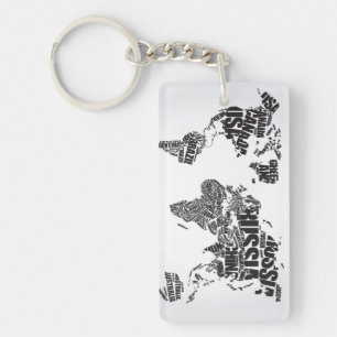Världskarta i typografi